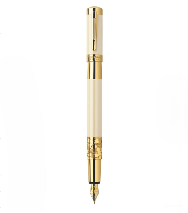 Bút máy Waterman Elegance Ivory cài vàng