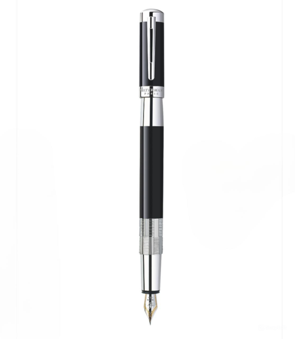 Bút máy Waterman Elegance black cài trắng