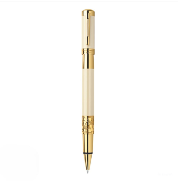 Bút dạ Waterman Elegance Ivory cài vàng (Màu ngà)