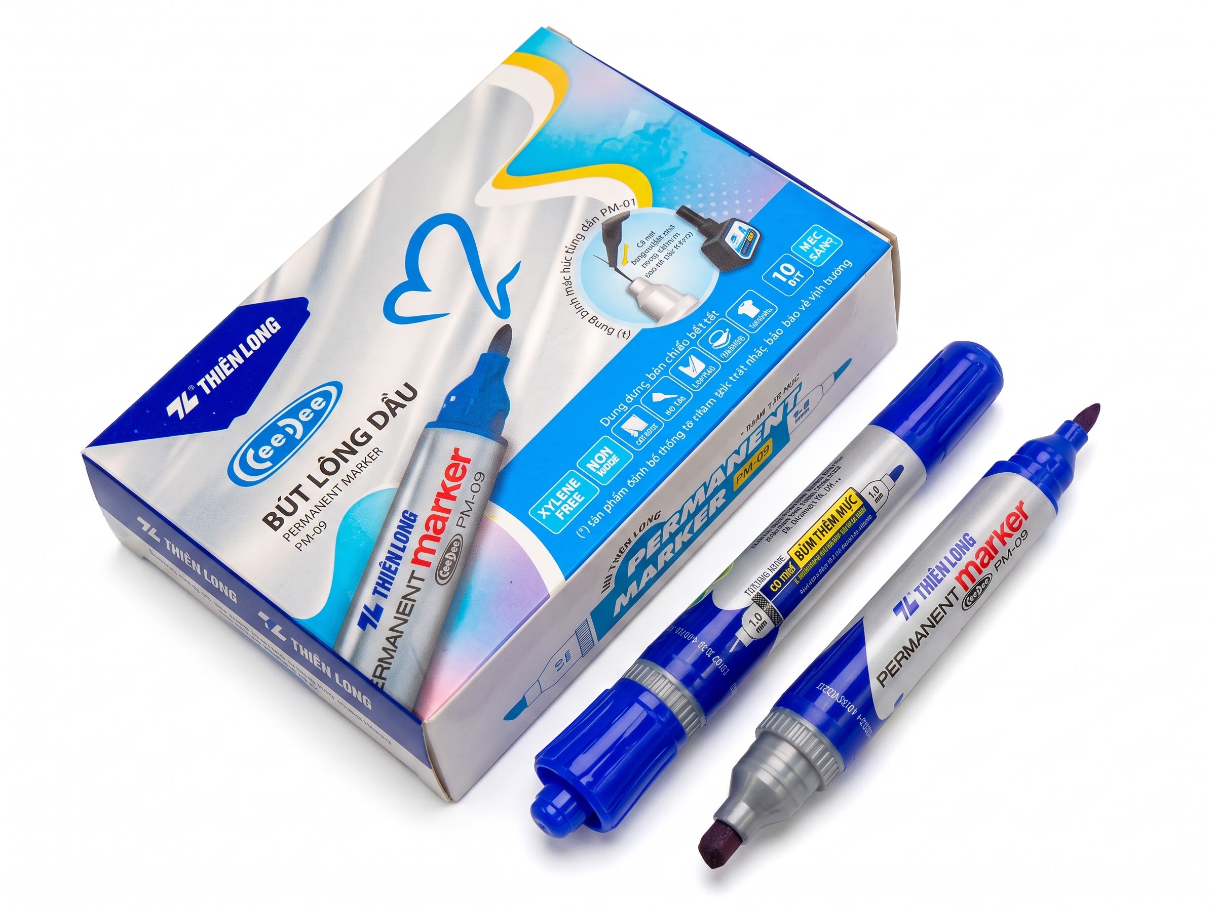 Bút dạ dầu PM-09 Thiên Long 2 đầu